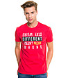 Мъжка памучна тениска в червен нюанс Pavel -0 снимка