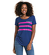 Дамска тениска в синьо и розово Edmi-0 снимка