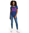 Дамска тениска в синьо и розово Edmi-3 снимка