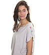 Светлосива памучна дамска спортна блуза Yann-1 снимка