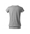 Дамска памучна тениска в сив меланж City-1 снимка