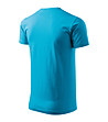 Синя unisex памучна тениска Elino-3 снимка