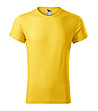 Вталена мъжка тениска в жълт меланж Tim-0 снимка