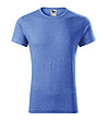 Вталена мъжка тениска в син меланж Tim-0 снимка