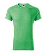 Вталена мъжка тениска в зелен меланж Tim-0 снимка