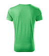Вталена мъжка тениска в зелен меланж Tim-1 снимка