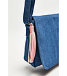 Синя дънкова памучна чанта за рамо Bernie-3 снимка