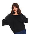 Черна дамска блуза с памук Telmia-3 снимка