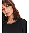 Черна дамска блуза с памук Telmia-4 снимка