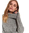 Сив асиметричен дамски пуловер Alexandria-3 снимка