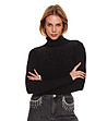 Черен дамски пуловер с камъчета Lexy-0 снимка