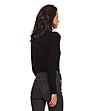 Дамски пуловер в черно Tia с кашмир-1 снимка