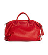 Червена дамска кожена пътна чанта Macerata-1 снимка