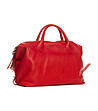 Червена дамска кожена пътна чанта Macerata-2 снимка