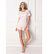 Розова дамска памучна пижама Babe-0 снимка