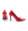 Червени дамски лачени обувки на ток Ena-2 снимка