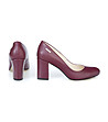 Дамски обувки от естествена кожа в цвят бордо Aldona-2 снимка