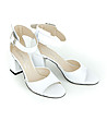 Бели дамски сандали Ilonda от естествена кожа-1 снимка