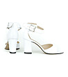 Бели дамски сандали Ilonda от естествена кожа-2 снимка