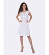 Бяла памучна рокля без ръкави Salina-0 снимка