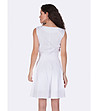 Бяла памучна рокля без ръкави Salina-1 снимка