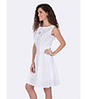 Бяла памучна рокля без ръкави Salina-2 снимка