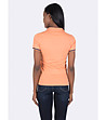 Оранжева памучна дамска блуза с контрастни кантове Flores-1 снимка