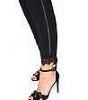 Черен дамски 9/10 панталон с дантела Mona-3 снимка