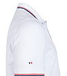 Бяла мъжка памучна блуза с контрастни кантове Ned-2 снимка