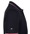 Черна мъжка памучна блуза с контрастни кантове Ned-2 снимка