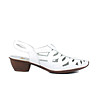 Бели дамски кожени обувки на ток Merina-0 снимка