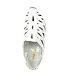 Бели дамски кожени обувки на ток Merina-1 снимка