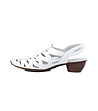 Бели дамски кожени обувки на ток Merina-3 снимка