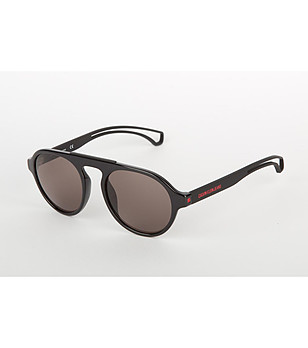Черни дамски слънчеви очила с ефектни дръжки Armina снимка