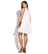 Бяла ленена рокля Flores-1 снимка