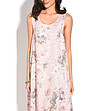 Розова ленена рокля на цветя Bernice-2 снимка