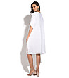 Бяла ленена рокля Santi-1 снимка