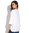 Бяла ленена дамска блуза Alese-1 снимка