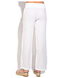 Бял дамски ленен панталон Dina-1 снимка