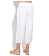 Дамски бял ленен панталон Abbie-1 снимка
