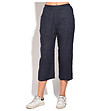 Ленен дамски тъмносин панталон с джобове Ness-0 снимка