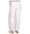 Дълъг дамски ленен панталон в бяло Eileen-1 снимка