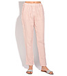 Дълъг дамски ленен панталон в розов нюанс Eileen-0 снимка