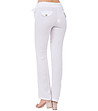 Бял ленен дамски панталон с колан Lexy-1 снимка