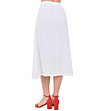 Бяла ленена пола с джобове Frida-1 снимка