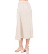 Светлобежова ленена пола с джобове Frida-1 снимка