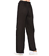 Черен ленен дамски панталон с еластична талия Tera-1 снимка