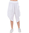 Асиметричен бял ленен дамски панталон Hola-0 снимка