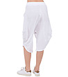 Асиметричен бял ленен дамски панталон Hola-1 снимка