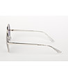 Кръгли дамски очила в сребристо-2 снимка